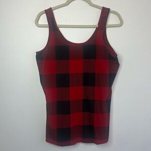Maurice’s Plus Size 0 0X Red & Black Buffalo Plaid Tank Camisole